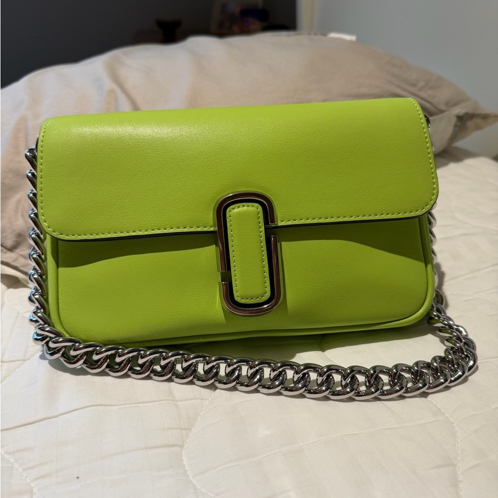 Marc Jacobs Neon Green Chain Crossbody Bag